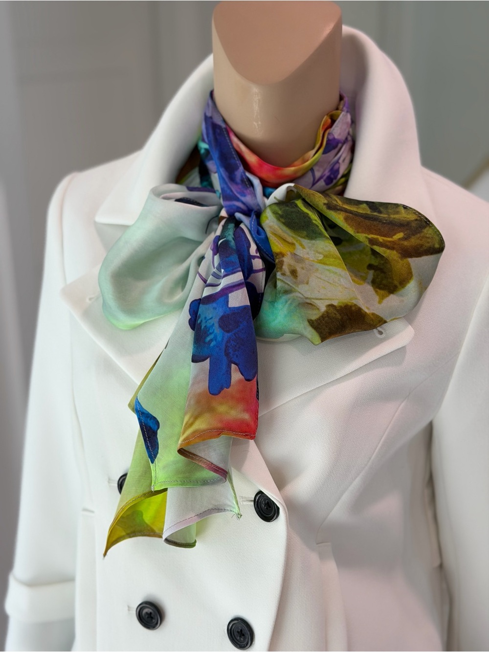 Lola & Sophie New York Halter Top Bow Tie Floral Watercolor Print Size S - Picture 4 of 17